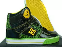 dc shoes pixie heart skate shoes-black yellow green